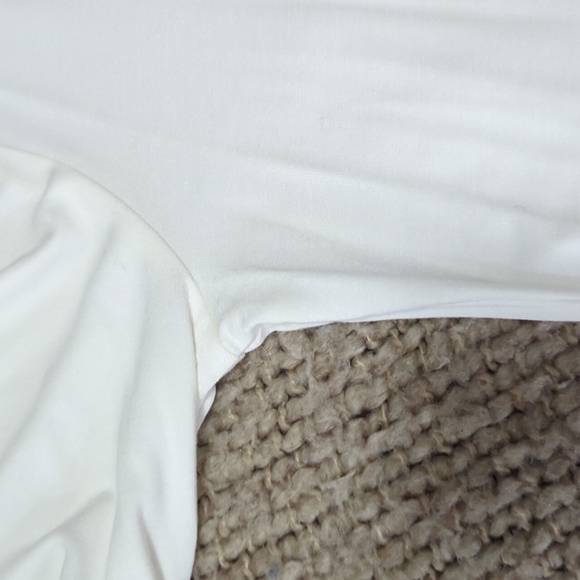 White Mock Neck long sleeve top - Picture 5 of 9